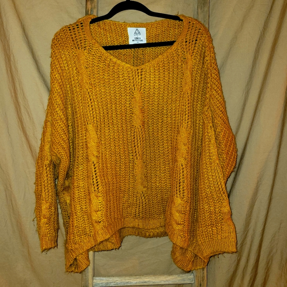 UNIF x Urban Outfitters Oversized Golden Yellow Sweater
